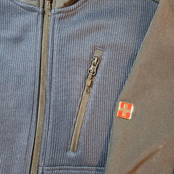 Swiss Tech Men's Ribbed Full Zip Jacket - Size L - Picture 5 of 7